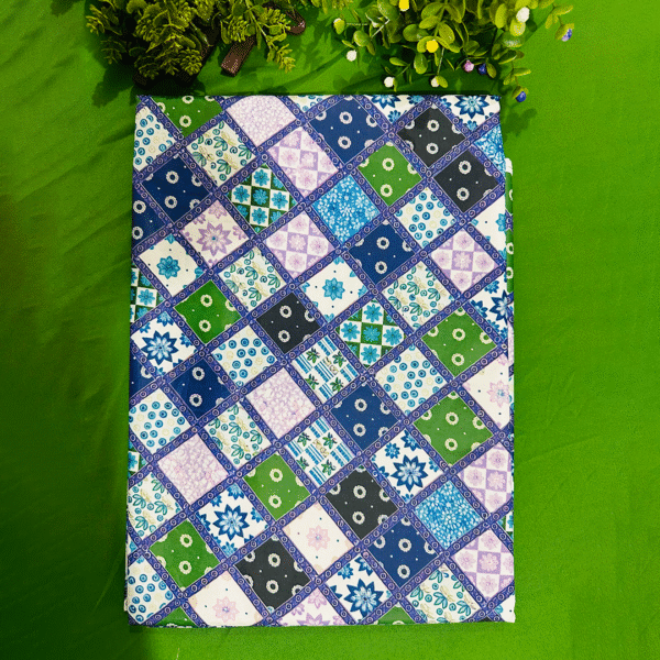Waterproof Bed Sheet Green Check - Image 2