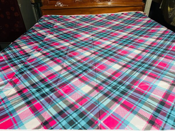 Waterproof Bedsheet Pink Check