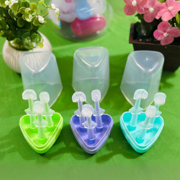 Baby Soft Bristle Toothbrush + Silicone Tongue Cleaner + U-Shaped Brush