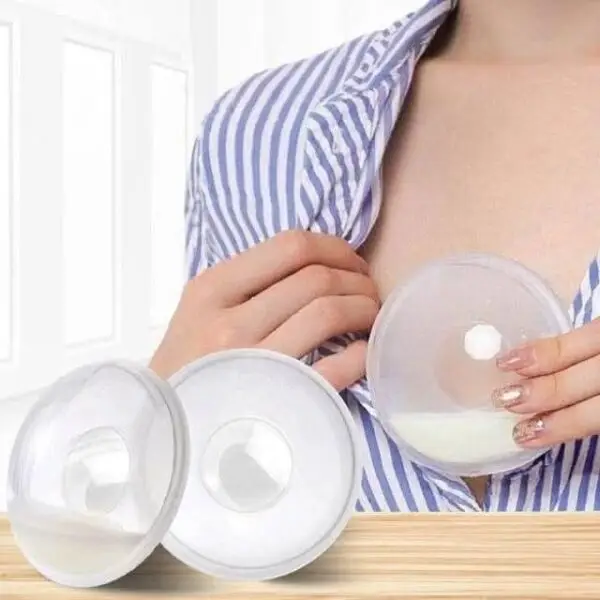 Silicone Wearable Breast Milk Collector With Case - 2 pcs - Image 3