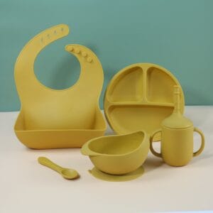 Premium Silicone Baby Feeding Set 8 Pcs