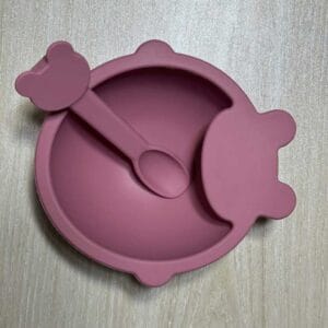 Cute Baby Silicone Bowl with Spoon