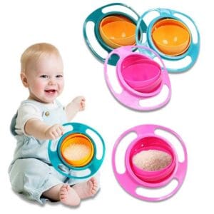 360° Rotating Spill-Proof Gyro Baby Bowl